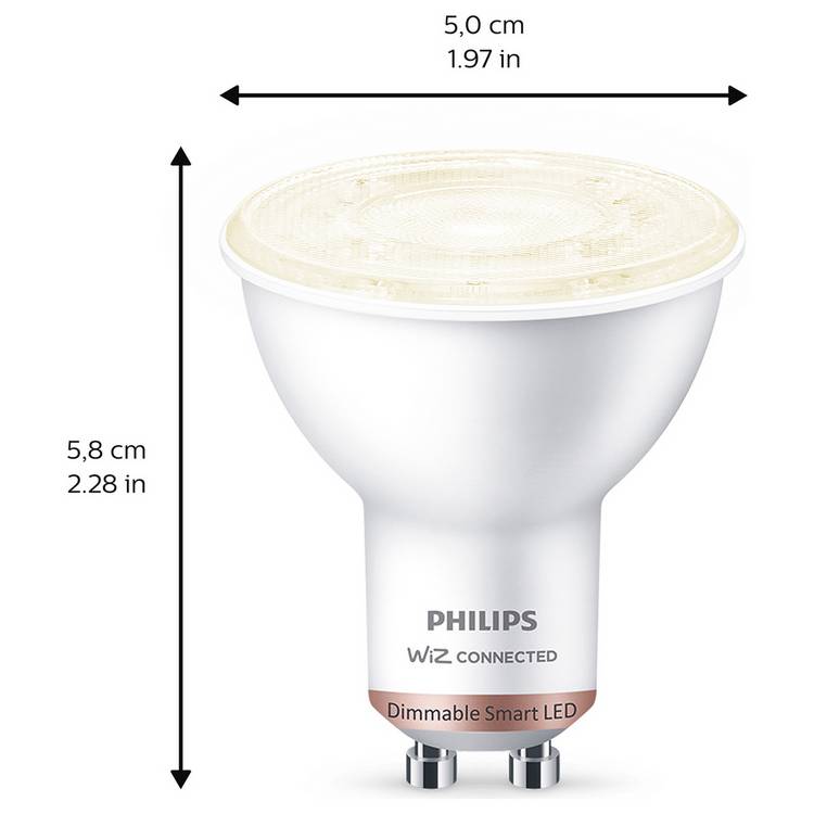 Philips WiZ GU10 smart LED bulb (British brand)