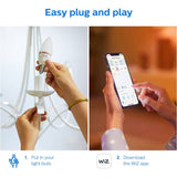 Philips WiZ E14 colour smart candle bulb, UK version
