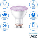 Philips WiZ GU10 smart LED bulb 2 pack (British brand)