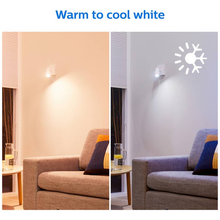 Philips WiZ GU10 smart LED bulb 2 pack (British brand)