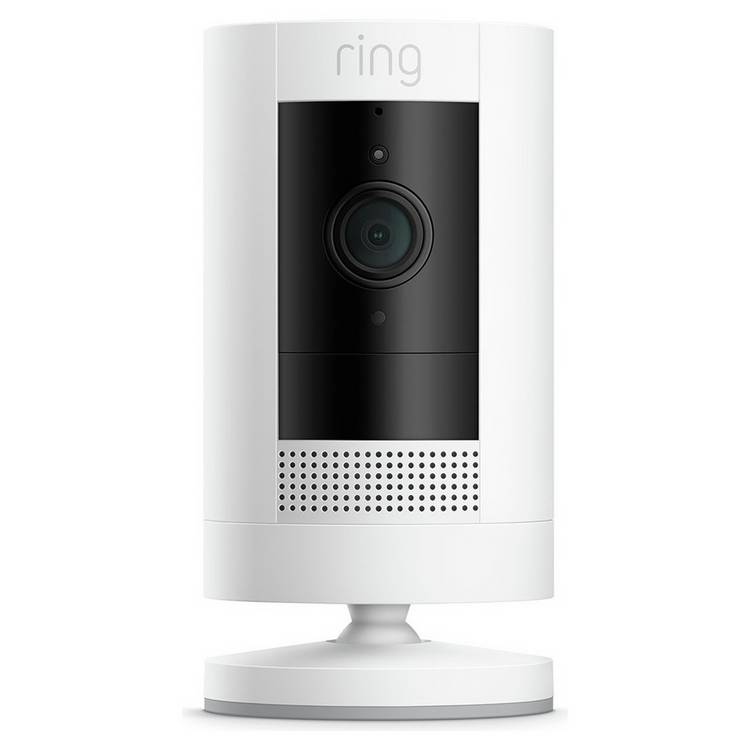 Ring Stick Up Cam Battery white indoor outdoor security camera (British brand)