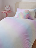Rainbow Ombre polycotton duvet cover and pillowcase set, imported from the UK