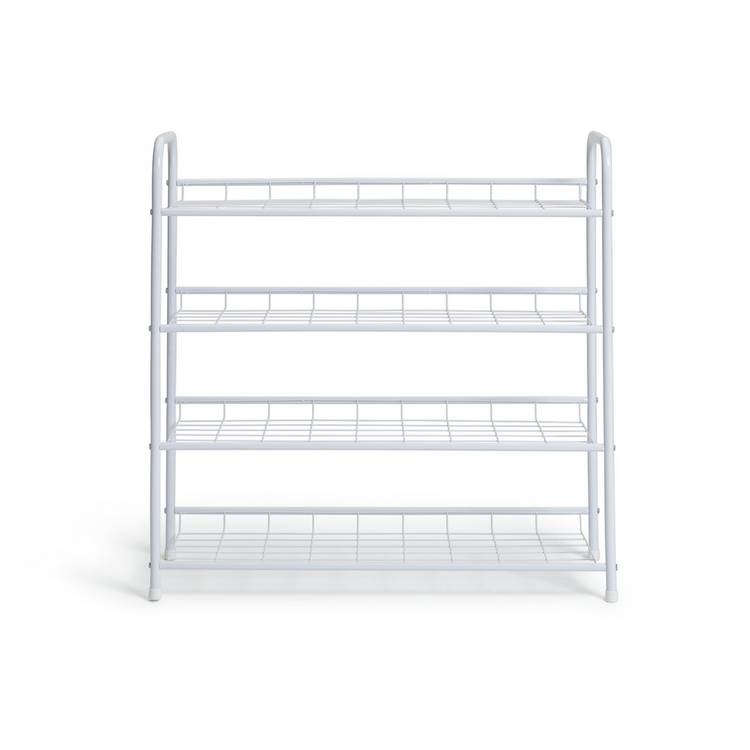 Argos Home Jorn 4 tier shoe rack in white, UK version