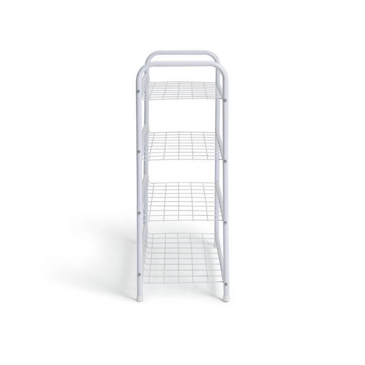 Argos Home Jorn 4 tier shoe rack in white, UK version