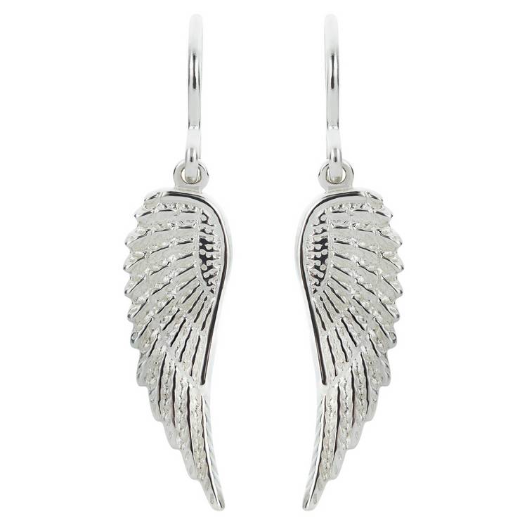 Revere silver wing drop earrings, UK version