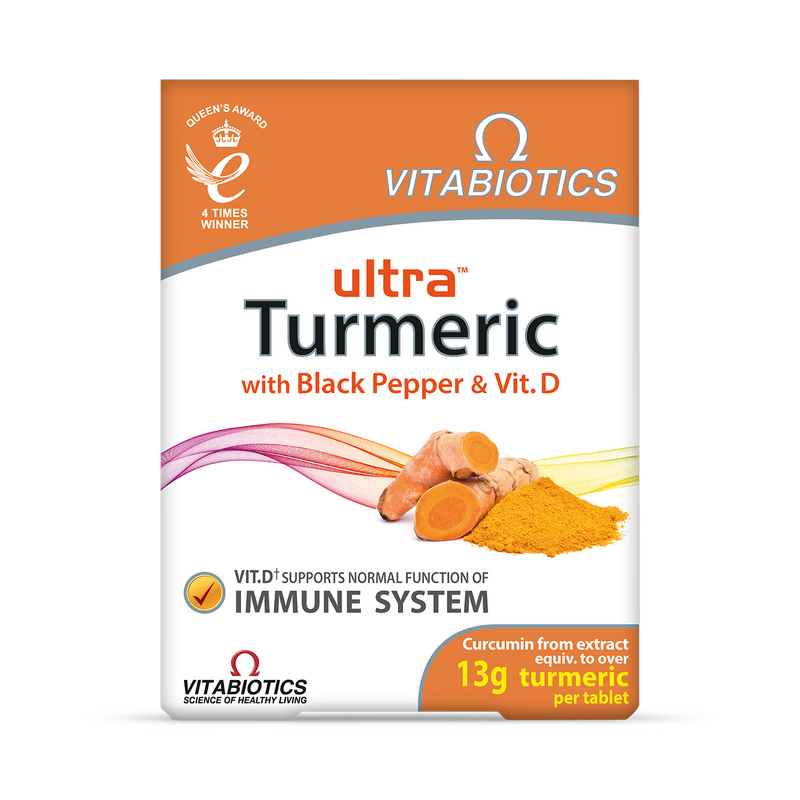 Vitabiotics Ultra Turmeric with Black Pepper Vitamin D 60 tablets (British brand)