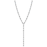 Argos Lipsy Silver Coloured Baguette Glass Drop Pendant Necklace- Buy online at McGrocer
