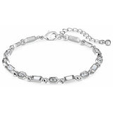 Lipsy silver baguette square glass bracelet 18cm - British product