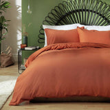 Habitat cotton linen rust bedding set double (British brand)