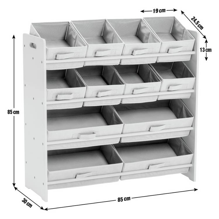 Argos Home grey basket storage unit 4 tier - British product