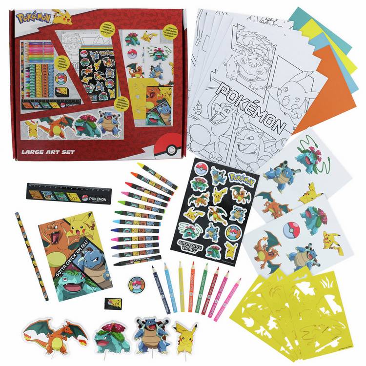 Pokémon large art colouring set, UK version