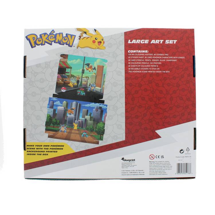 Pokémon large art colouring set, UK version