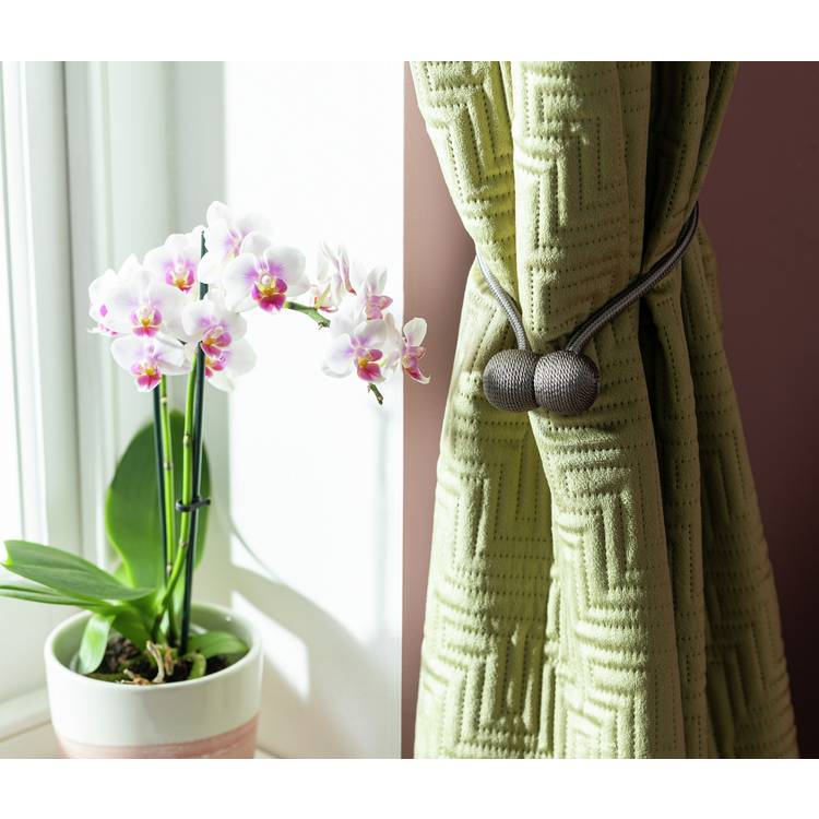 Argos Home magnetic curtain tie backs grey 38-43cm - British product