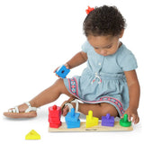 Melissa & Doug wooden shape sorter stacking toy - British product