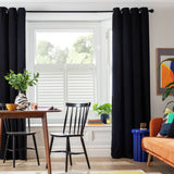 Argos Habitat Cord Eyelet Curtains Black 117x137cm- Buy online at McGrocer