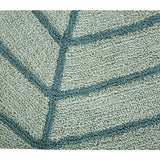 Habitat leaf-shaped green cut pile rug 80x110cm - British product