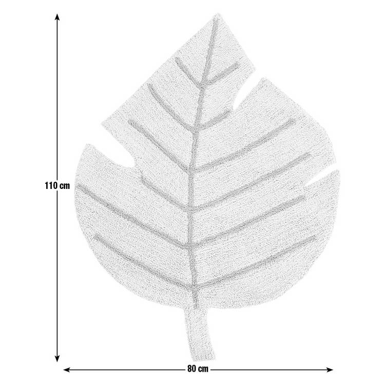 Habitat leaf-shaped green cut pile rug 80x110cm - British product
