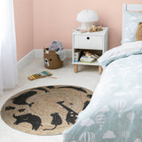 Argos Habitat Kids Animal Round Natural Jute Flatweave Rug - 100cm- Buy online at McGrocer