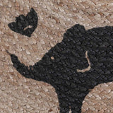 Habitat kids animal print round jute rug 100cm - British product