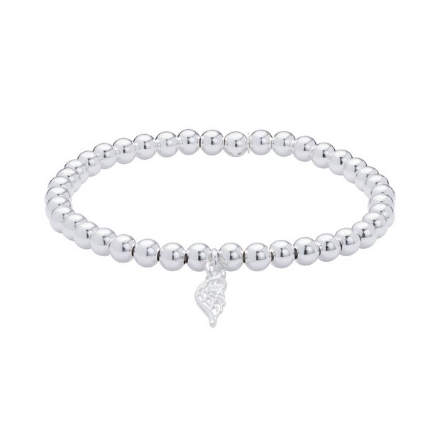 Revere sterling silver stretchable bracelet with wing pendant (British brand)