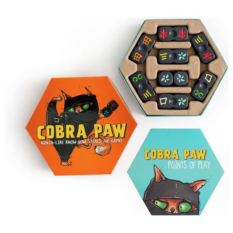 Cobra Paw board game with tiles and dice, UK version