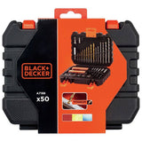 Black+Decker drill and screw set 50 piece, UK version