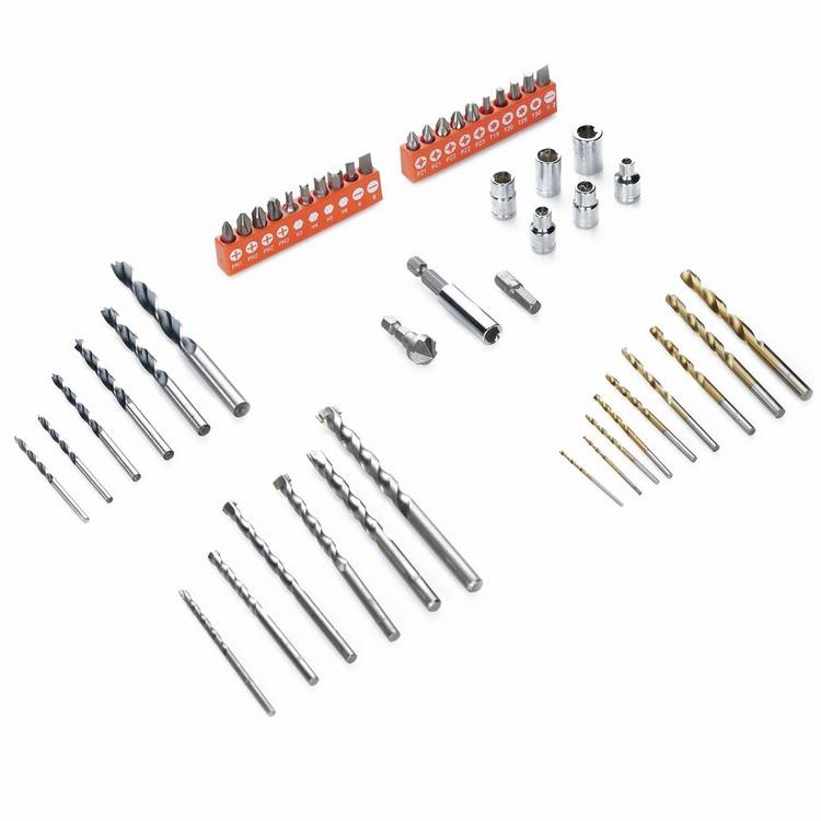 Black+Decker drill and screw set 50 piece, UK version