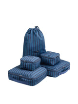 Next Cabin Max Blue Classic Striped 5-Piece Packing Cube Set- Buy online at McGrocer
