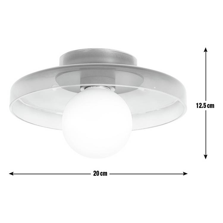 Habitat Jonna bathroom flush ceiling light dark blue glass - British product
