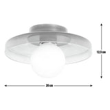 Habitat Jonna bathroom flush ceiling light dark blue glass - British product