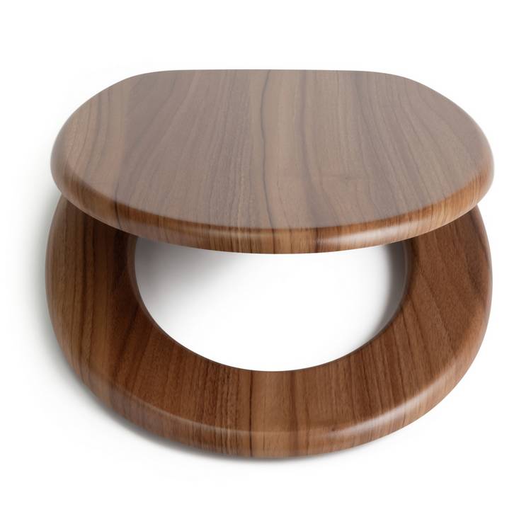 Argos Home wood effect toilet seat brown, imported from the UK