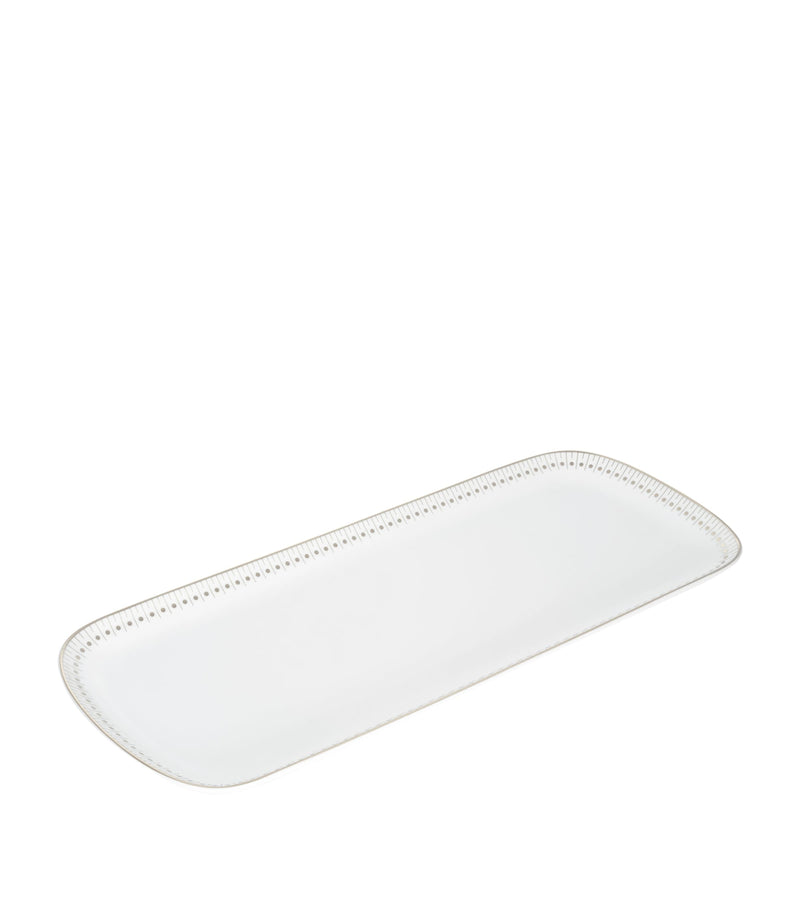 Christofle Malmaison Impériale Platinum cake dish 37cm - British product