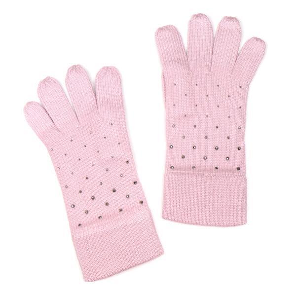 POM Winter Diamant-Handschuhe Pink Aubergine (Britische Marke)