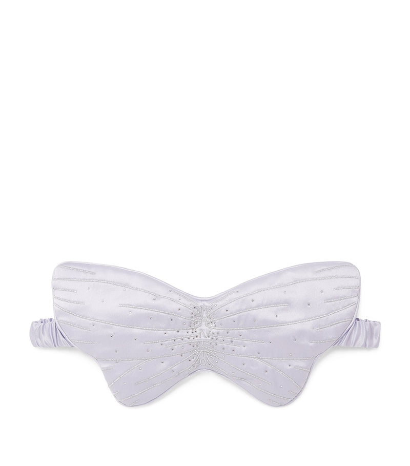 MANITO mulberry silk butterfly eye mask with rhinestones - British product