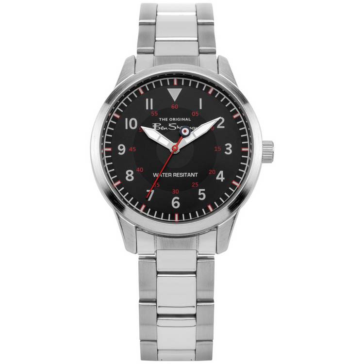Ben Sherman kid's watch set with silver stainless steel bracelet (British brand)