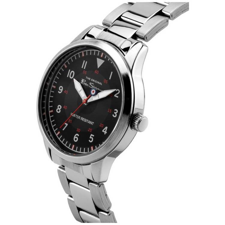 Ben Sherman kid's watch set with silver stainless steel bracelet (British brand)