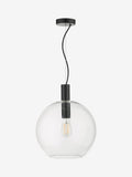 Dar Lighting Black Zulu pendant ceiling light 35cm, imported from the UK