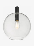 Dar Lighting Black Zulu pendant ceiling light 35cm, imported from the UK