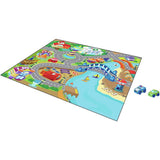 Chad Valley dual sided car mat with 2 cars - British product