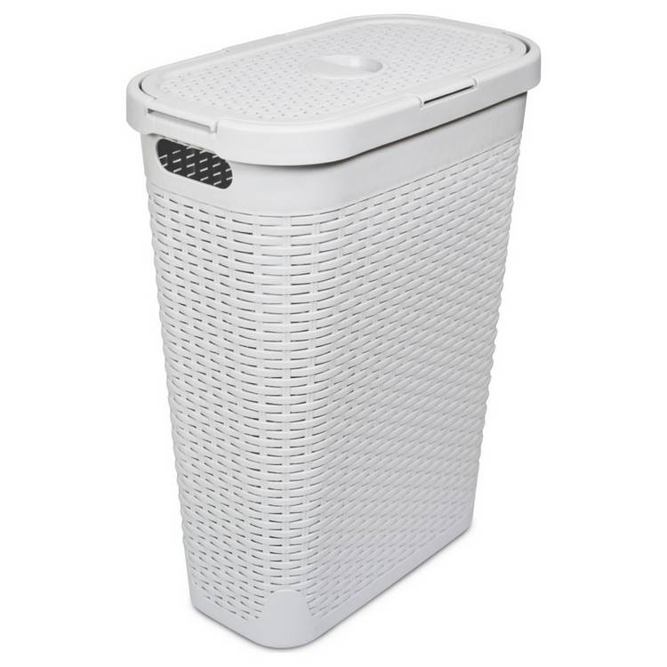 Addis laundry basket slimline light grey 40L, UK version