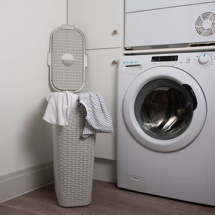 Addis laundry basket slimline light grey 40L, UK version
