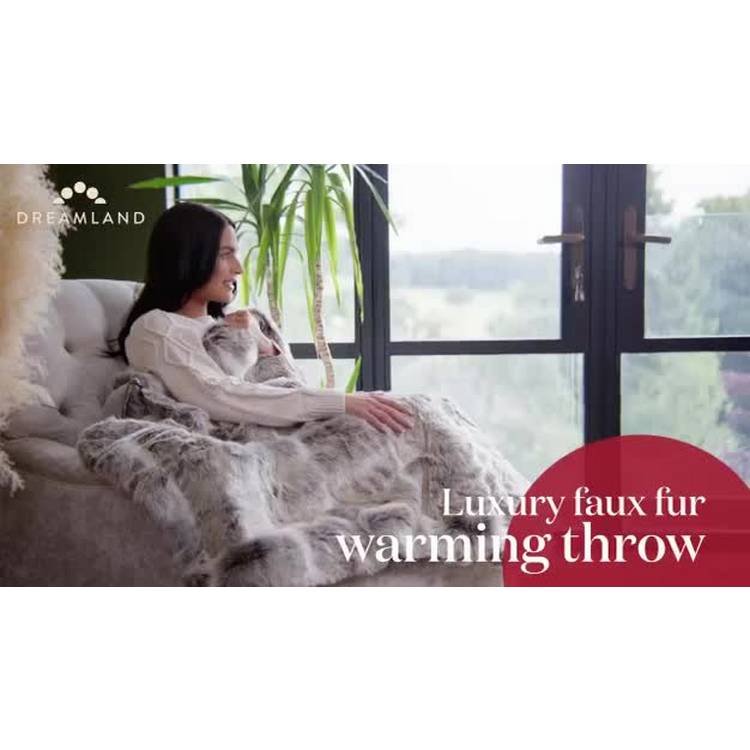 Dreamland faux fur husky heated throw large, UK version