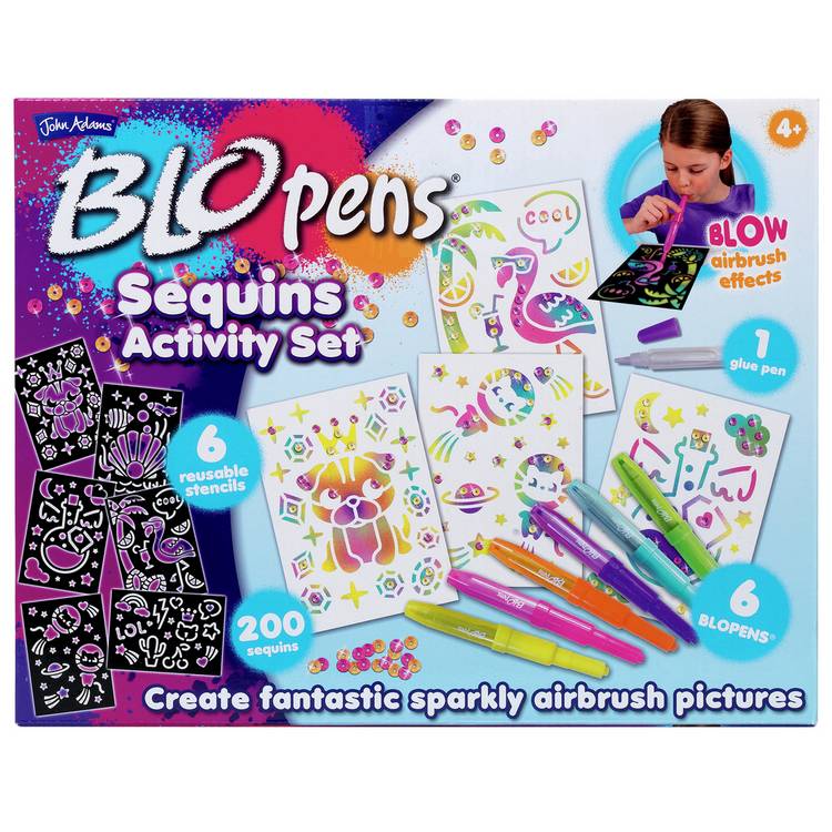 John Adams Blopens Sequins Set craft toy, imported from the UK