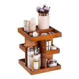Livingandhome swivel retro makeup organizer red brown (British brand)