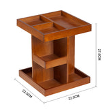 Livingandhome swivel retro makeup organizer red brown (British brand)