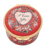 Harrods Halcyon Days Enamel I Love You Gift Box 3cm x 4.5cm- Buy online at McGrocer