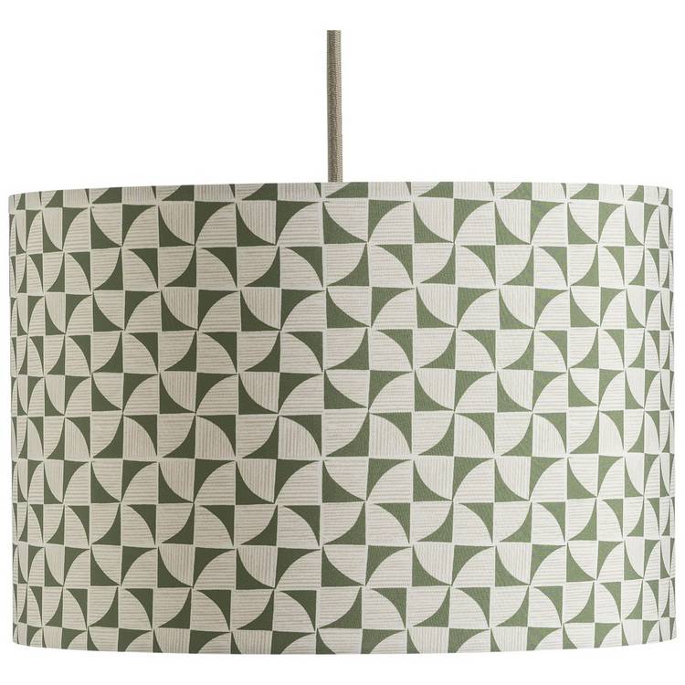 Habitat green geometric lampshade 30cm, imported from the UK