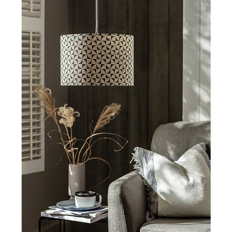 Habitat green geometric lampshade 30cm, imported from the UK