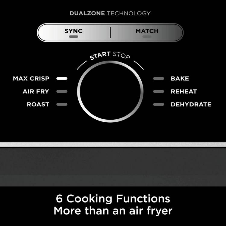 Ninja Foodi MAX dual zone air fryer 9.5L, UK version