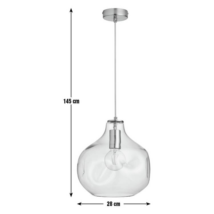 Habitat Ori dimple glass pendant 28cm (British brand)